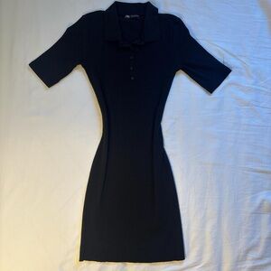 Zara Classic Black Polo Mini Dress